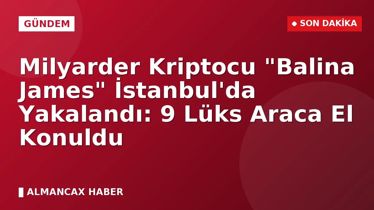 Milyarder Kriptocu "Balina James" İstanbul'da Yakalandı: 9 Lüks Araca El Konuldu
