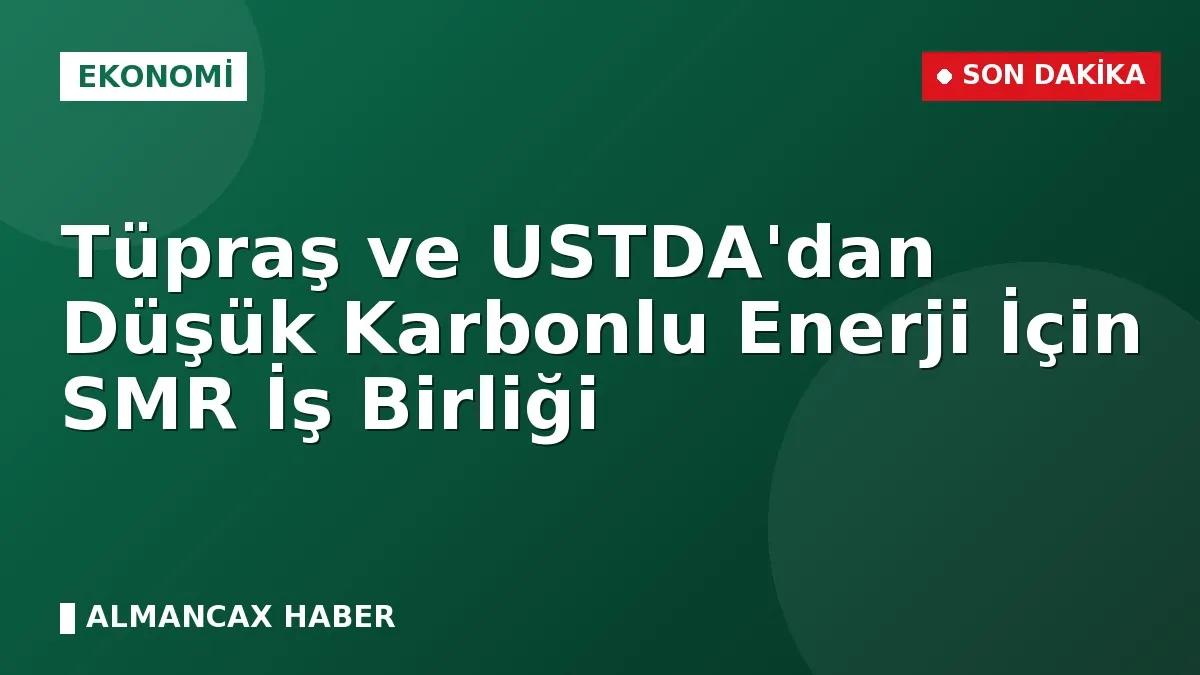 Tüpraş ve USTDA'dan Düşük Karbonlu Enerji İçin SMR İş Birliği